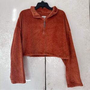Urban Outfitters Angela Cropped Fleece Pullover